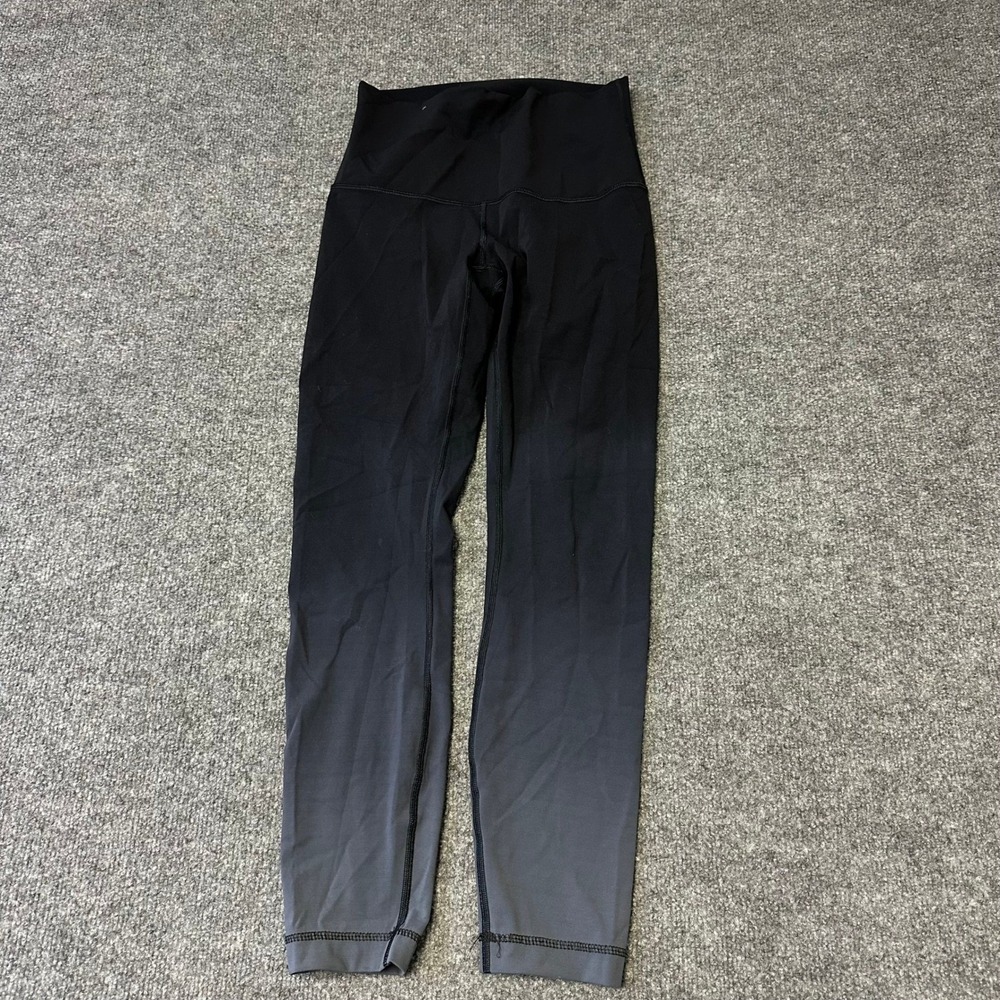 Lululemon Leggings Womens Size 6 Black Grey Ombre High Rise Athletic Yoga Pants